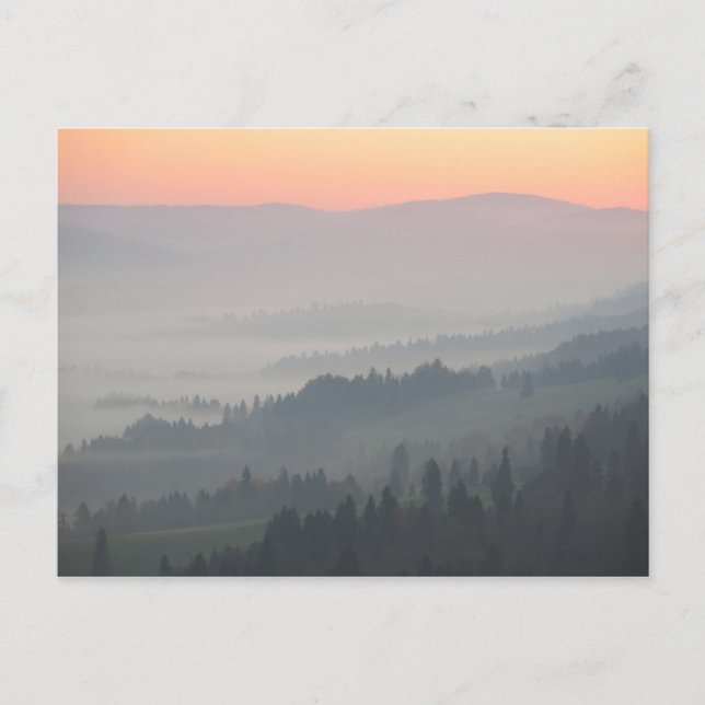 Pieniny sunrise vykort (Framsida)