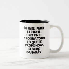 PIENSA EN GRANDE REGALO PERSONALIZADO PARA(NOMBRE) Två-Tonad MUGG