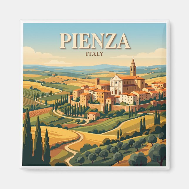 Pienza Italien Magnet (Framsidan)