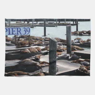 Pier 39 Sea Lejon Kökshandduk