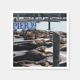 Pier 39 Sea Lejon Pappersservett