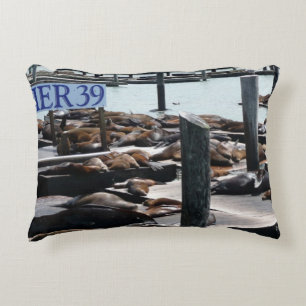 Pier 39 Sea Lejon Prydnadskudde