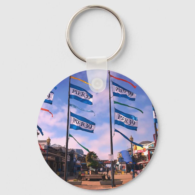 Pier 39 Sea Lejon Statue #3 Keychain Nyckelring (Framsida)