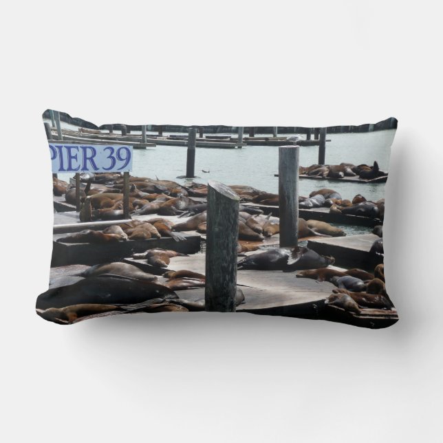 Pier 39 Sjölejon Lumbarkudde (Framsida)