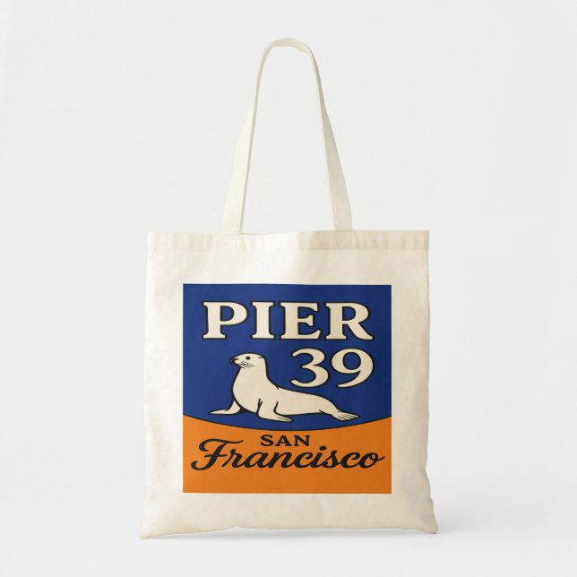 Pier 39 Tote Bag Tygkasse (Framsidan)