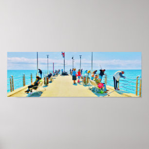 Pier at Forte dei Marmi, Italien Poster Skriv ut