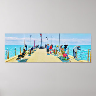 Pier at Forte dei Marmi, Italien Poster Skriv ut