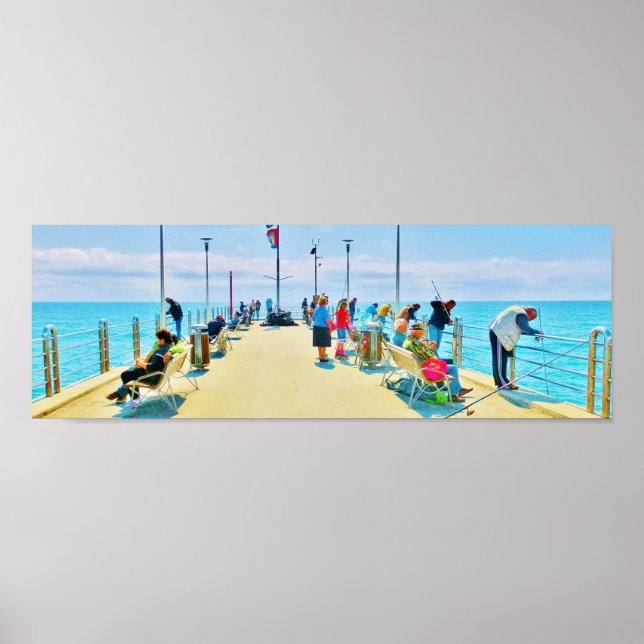 Pier at Forte dei Marmi, Italien Poster Skriv ut (Framsidan)