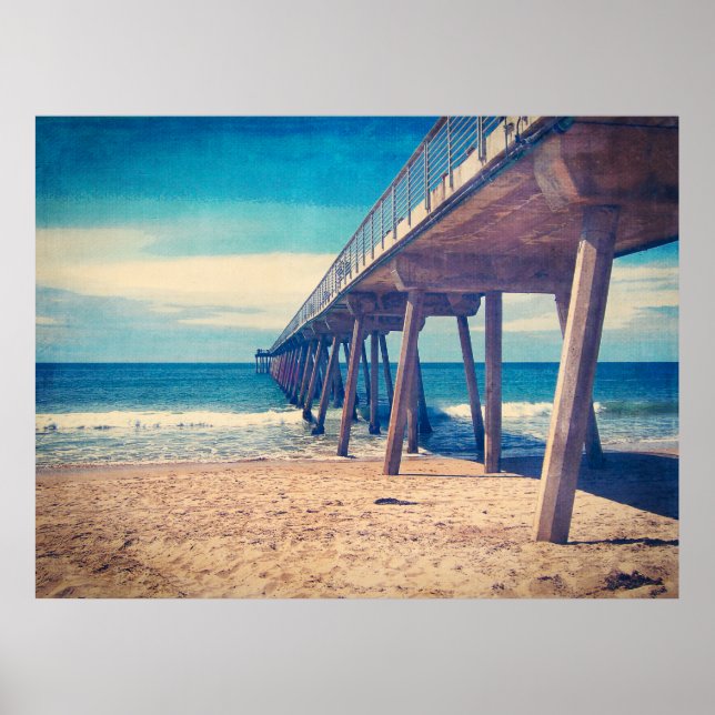 Pier at Hermosa Beach Poster (Framsidan)
