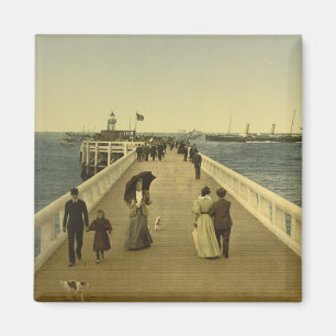 Pier at Ostend, Väster Flanders, Belgien Magnet