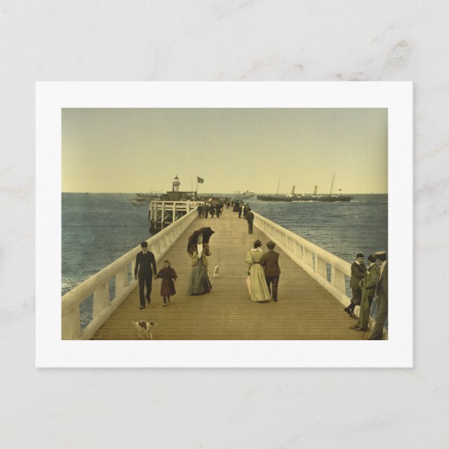 Pier at Ostend, Väster Flanders, Belgien Vykort (Framsida)