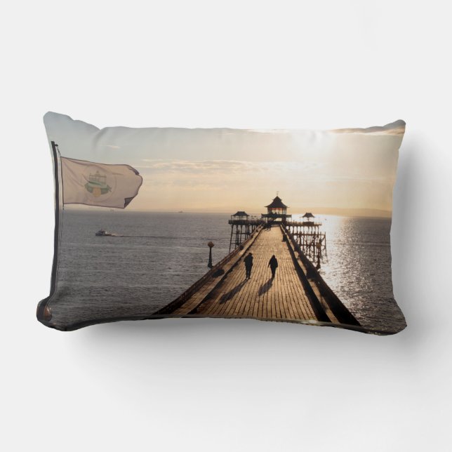 Pier at Sunset - Clevedon Pier, Somerset, UK - Lumbarkudde (Framsida)
