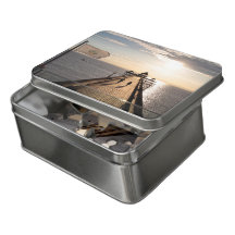 Pier at Sunset - Clevedon Pier, Somerset, UK - Tin