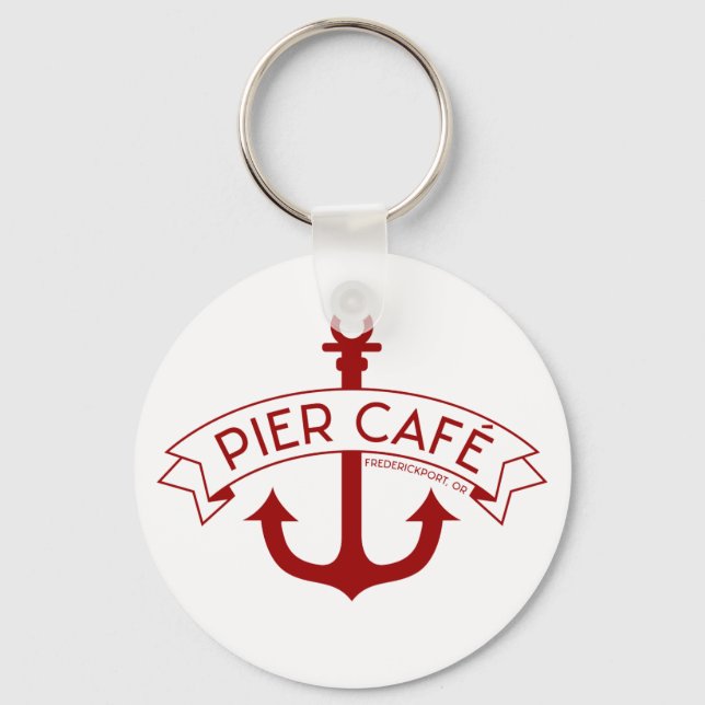 Pier Cafe Red Keychain Nyckelring (Framsida)