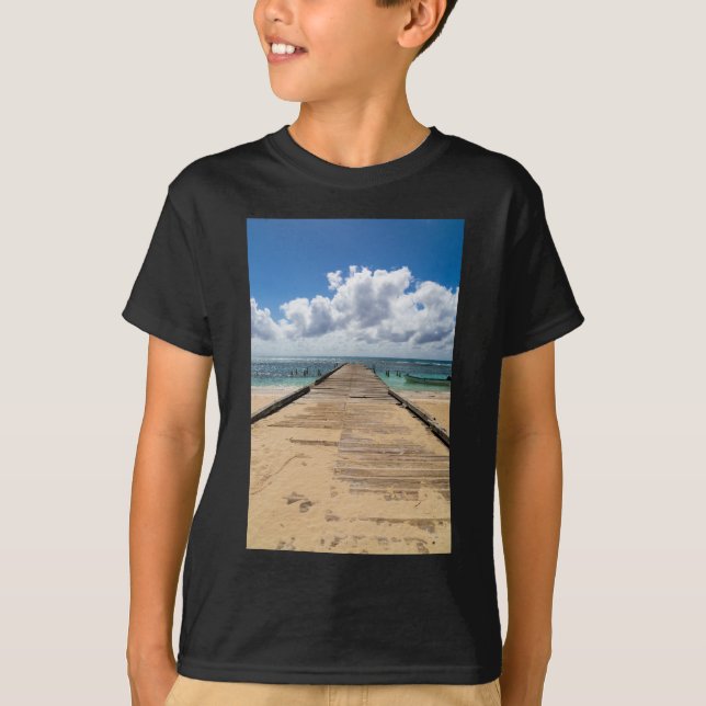 Pier in i havet Saona Domenican Republic Tee Shirt (Framsida)