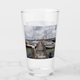 Pier med båtar och yachter i Marken Netherlands Glaskopp