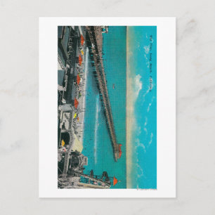 Pier och Beach och Long Beach Vykort