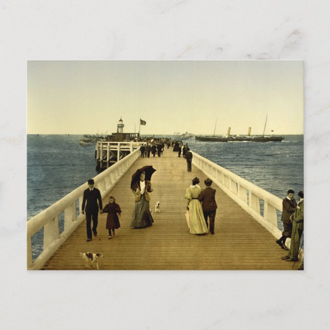 Pier Ostend Belgium Vykort (Framsida)