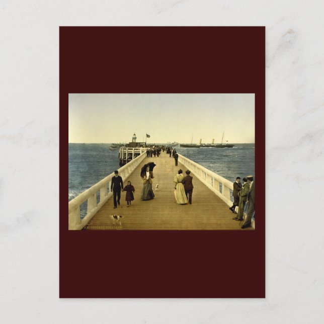 Pier Ostend Belgium Vykort (Framsida)