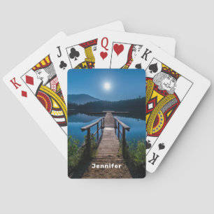 Pier på natten under en hel måndag casinokort