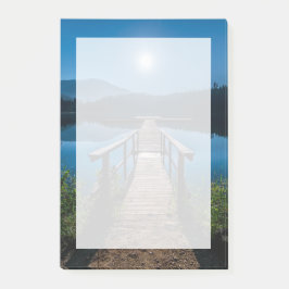 Pier på natten under en hel måndag post-it block