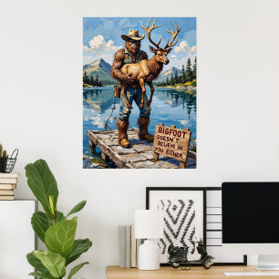 Pier Ponderings: Bigfoot och Elk Poster
