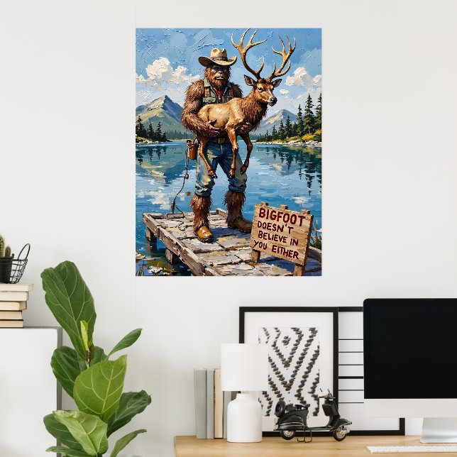 Pier Ponderings: Bigfoot och Elk Poster (Hemmakontoret)