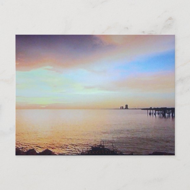 Pier Sunset-kort Vykort (Framsida)