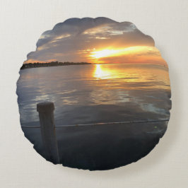 Pier Sunset Rund Kudde