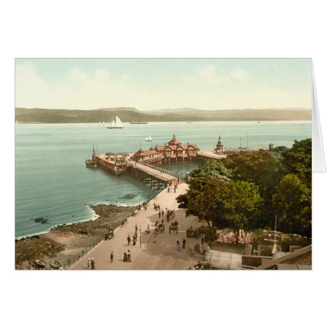 Pier vid Dunoon, Argyll and Bute, Skottland Hälsningskort (Framsidan Horizontal)