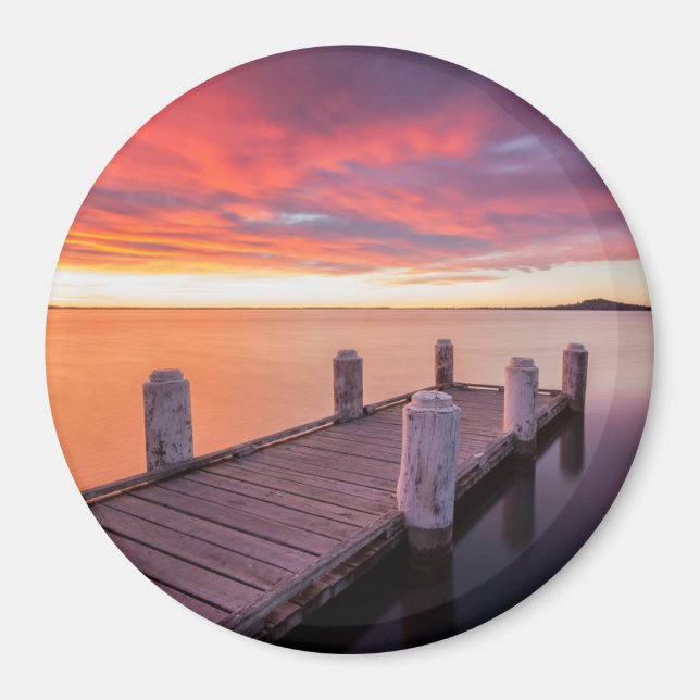 Pier vid Sjö Illawarra Magnet (Framsidan)