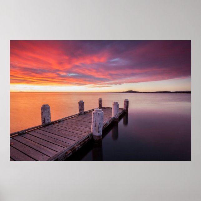 Pier vid Sjö Illawarra Poster (Framsidan)