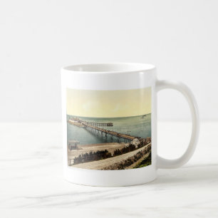 Pier, Weston-toppen-Mare, England sällsynt Photoc Kaffemugg