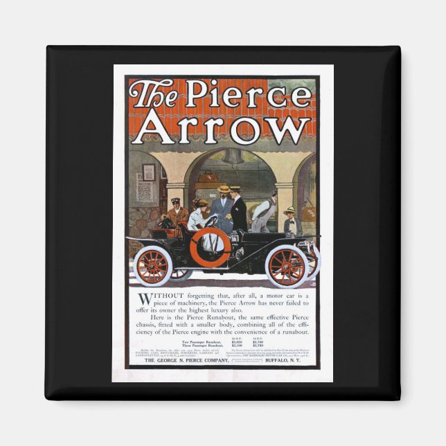 Pierce Arrow Motor Car Magnet (Framsidan)