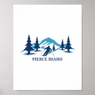 Pierce Idaho Ski Resort Skiing Skier _1 Poster