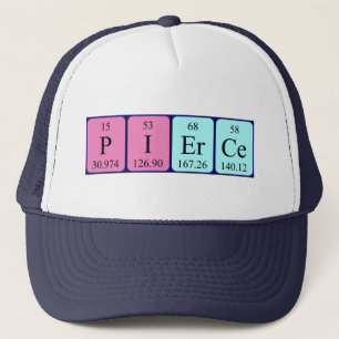 Pierce periodiskt bord namn hat keps