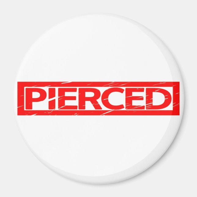 Pierced Frimärke Magnet (Framsidan)