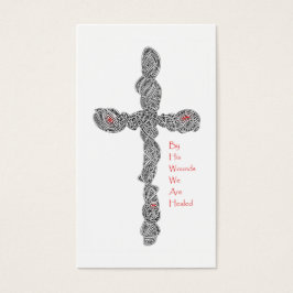 ’Pierced’ Isaiah 53:5 Scripture Cards Visitkort