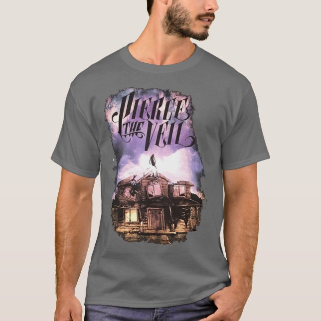 Piercehe Veil Collide Withhe Sky retro vänner T Shirt (Framsida)