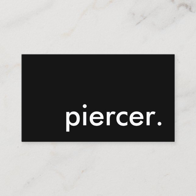 piercer. visitkort (Framsida)