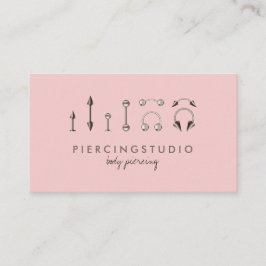 Piercing kroppssmycken Sterling silver Rosa Visitkort