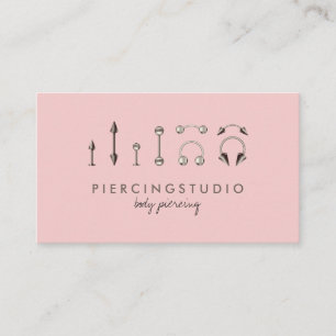 Piercing kroppssmycken Sterling silver Rosa Visitkort