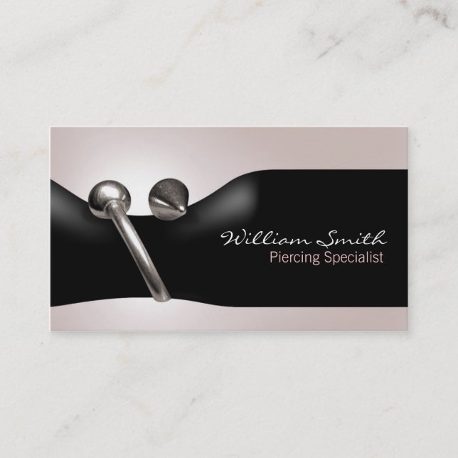 Piercing specialist Business card Visitkort (Framsida)