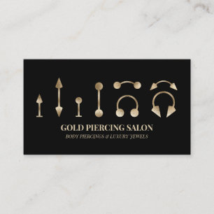 Piercing-specialist Golden JEWELS Visitkort