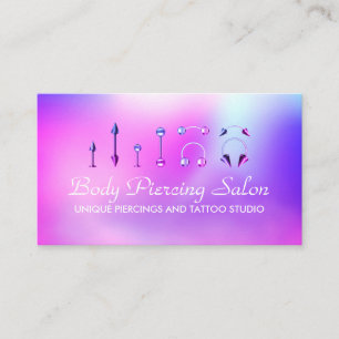 Piercing Specialist Hologram Chic Visitkort