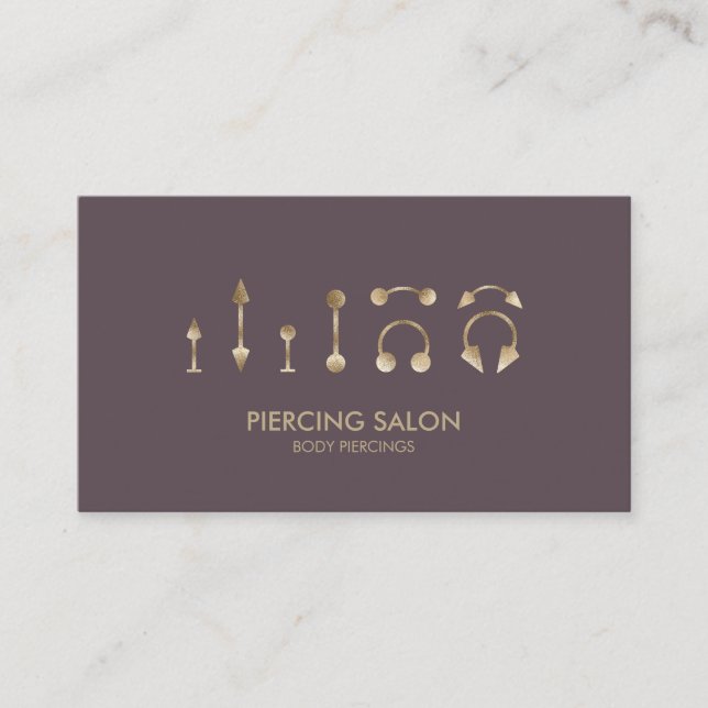 Piercing-specialist Rosa Rosa Visitkort (Framsida)