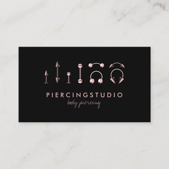 Piercing Specialist Tatto Studio Ro Guld Visitkort (Framsida)