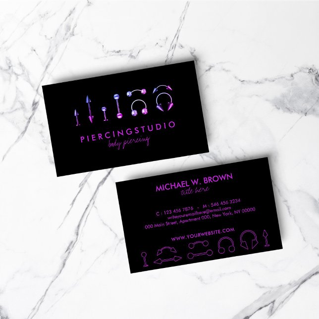 Piercing Specialist Visitkort (Piercing Specialist Business Card)