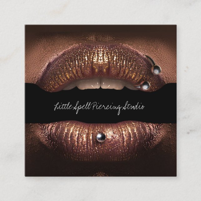 Piercing Studio Tattoo Piercing specialist Fyrkantigt Visitkort (Framsida)