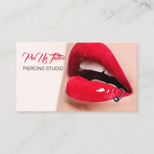 Piercing Studio Tattoo Piercing specialist Visitkort (Framsida)